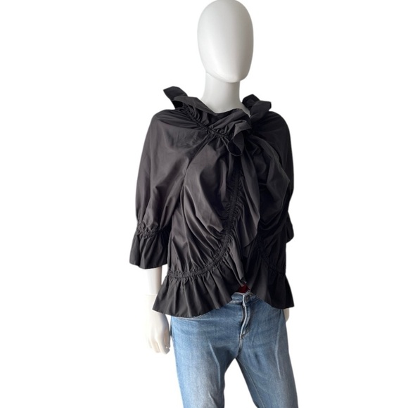 Stacey Zhang Jackets & Blazers - Stacey Zhang Black Women's Ruffle vest size medium